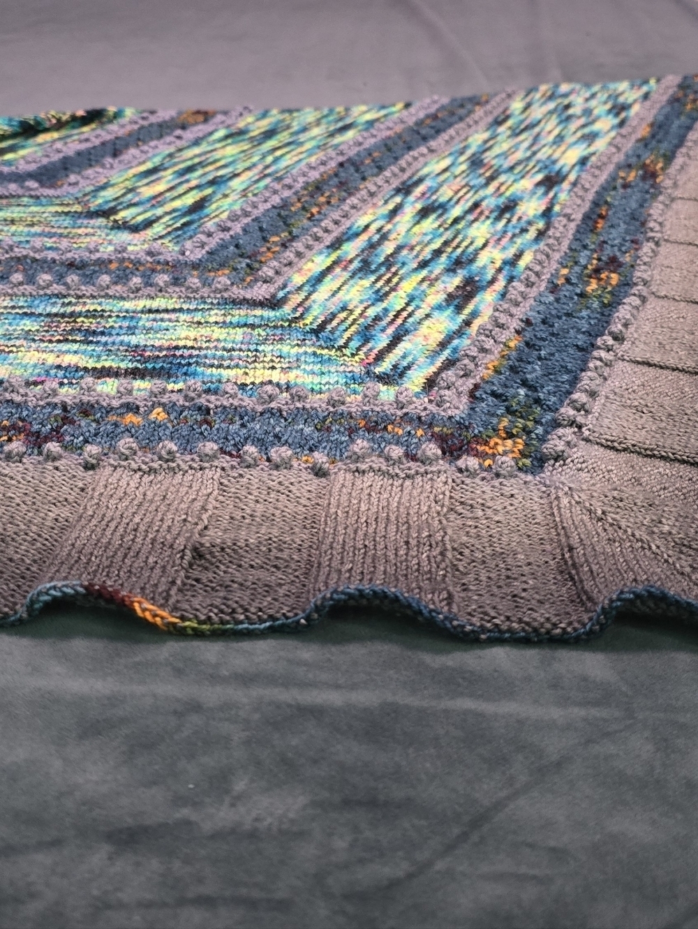 Lightweight Shawl Hand Knit One Of A Kind - Picture 3 of 7